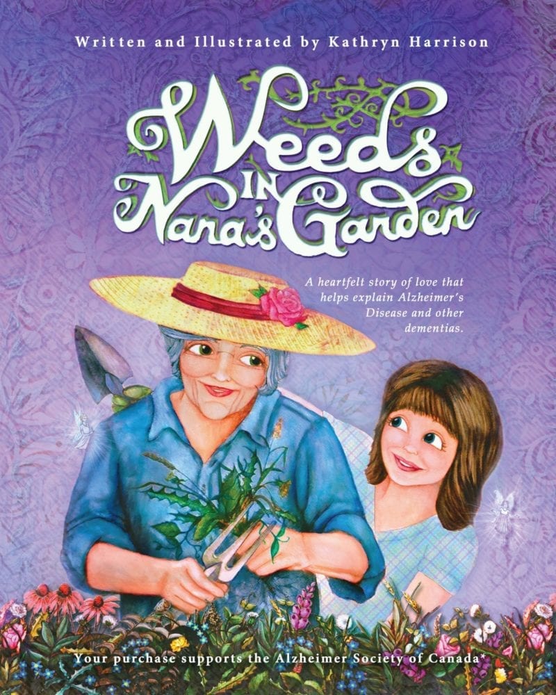 Kathryn Harrison's "Weeds in Nana's Garden" explains a grandparent's dementia to grandchildren. Plus FREE Patient Handout: Answering Kids Questions About Dementia. Read about a personal story of a woman, her mother, raising kids and how writing a book helped her on her journey. | SeniorsFlourish.com #geriatricOT