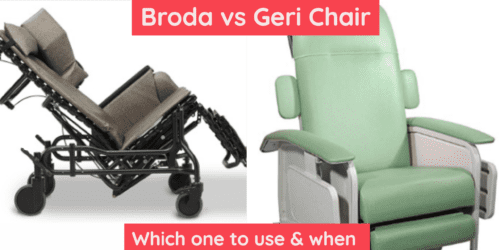 Are you an #OT wondering when it is best to recommend a Broda vs a Geri Chair? Top tips to help you and your patient decide what is best for them! | Seniorsflourish.com #occupationaltherapy #SNFOT #homehealthOT #OTlove