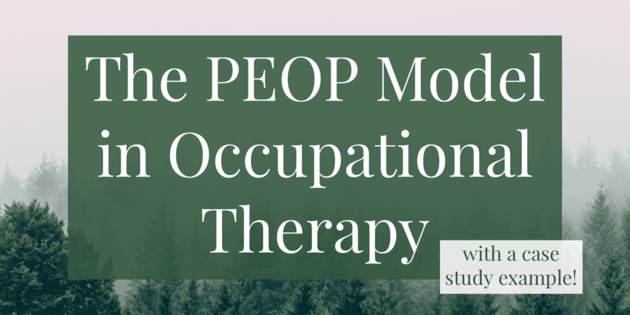 PEOP model of occupational therapy - how do we use this in practice? | SeniorsFlourish.com