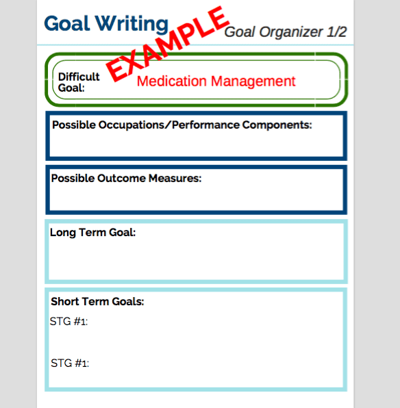 Learn how to write measurable, client centered OT goals in a step-by-step method. Never worry about denials again!